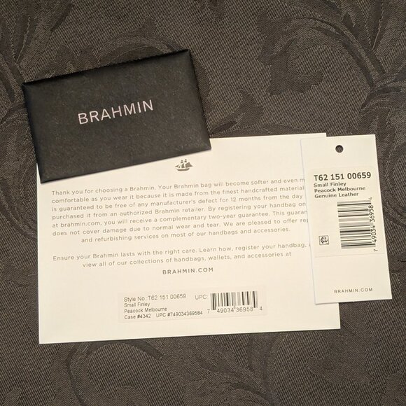 Brahmin Small Finley Bag Peacock NWT - Picture 7 of 8